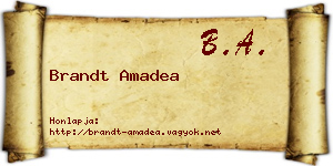 Brandt Amadea névjegykártya
